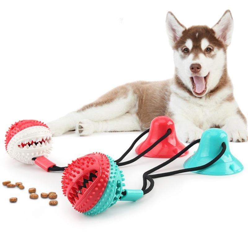 1pc Suction Cup Dog Toy Molar & Feeder & Vent Toy With Bell For Pet