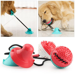 Pet Dog Toys Silicon Suction Cup Tug Interactive Pet Toy For Pet